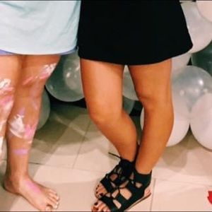 Black gladiator sandals